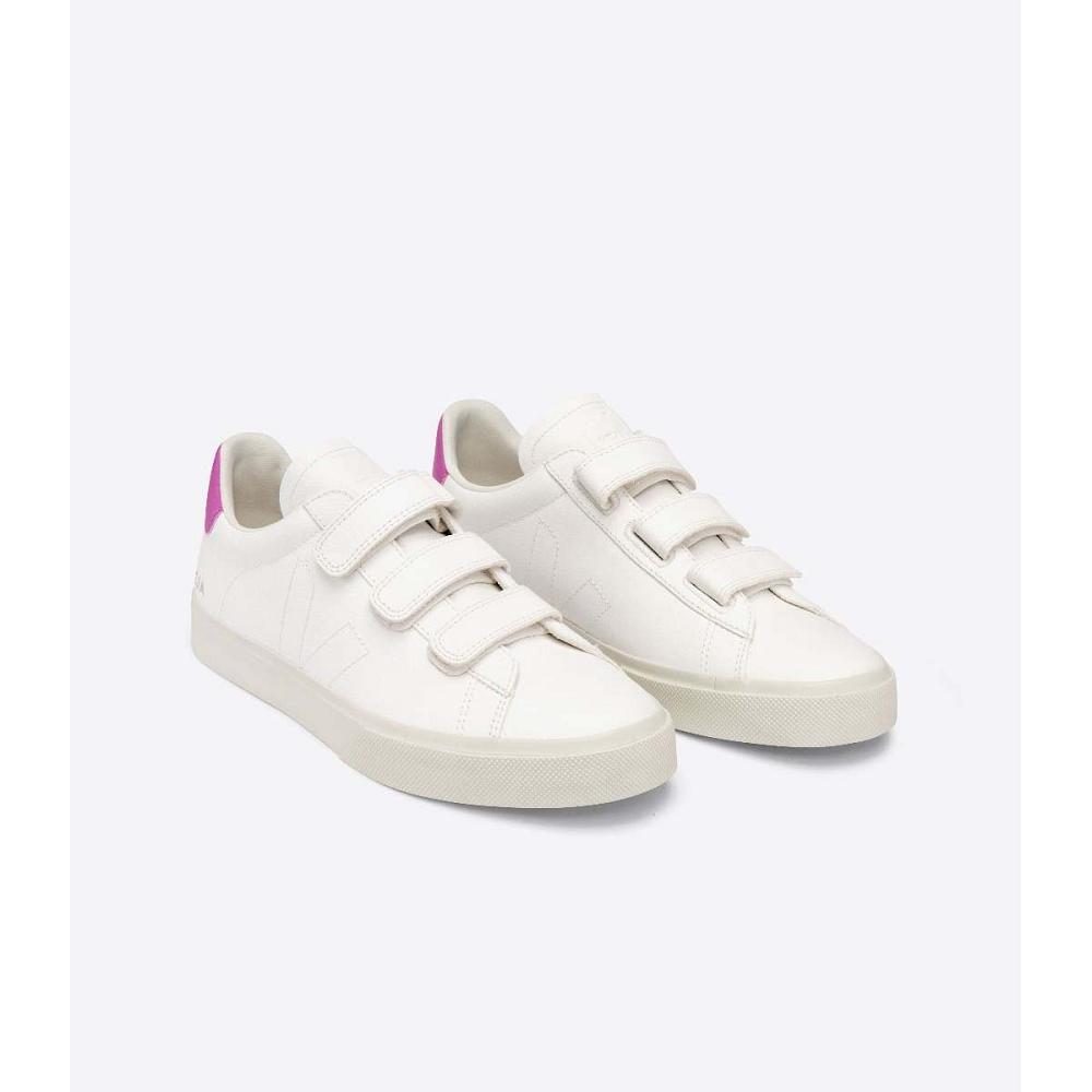 Veja RECIFE CHROMEFREE Women's Sneakers White/Purple | CA 624DFM